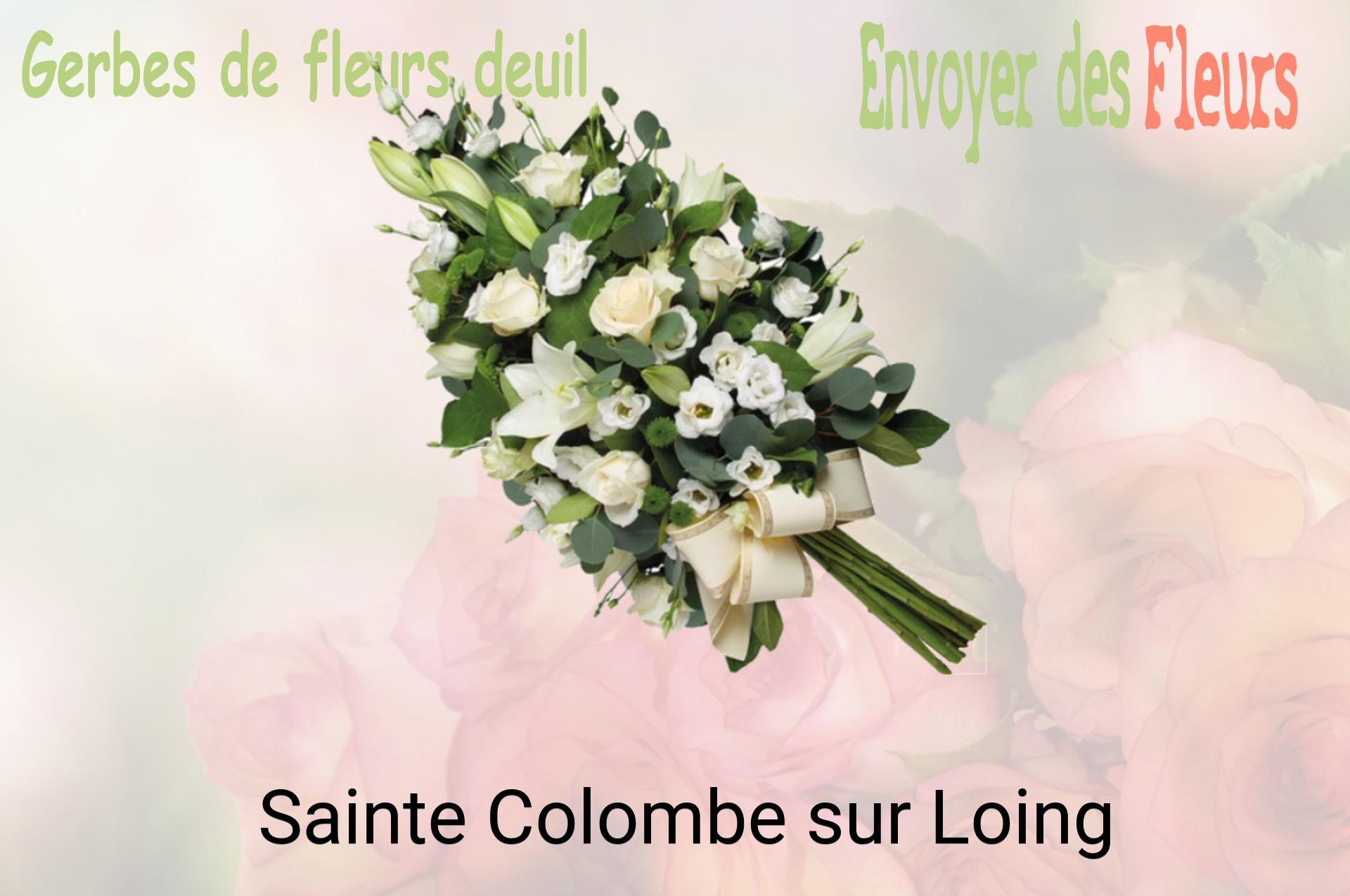 Gerbe de fleurs de deuil livrée à Sainte-Colombe-sur-Loing